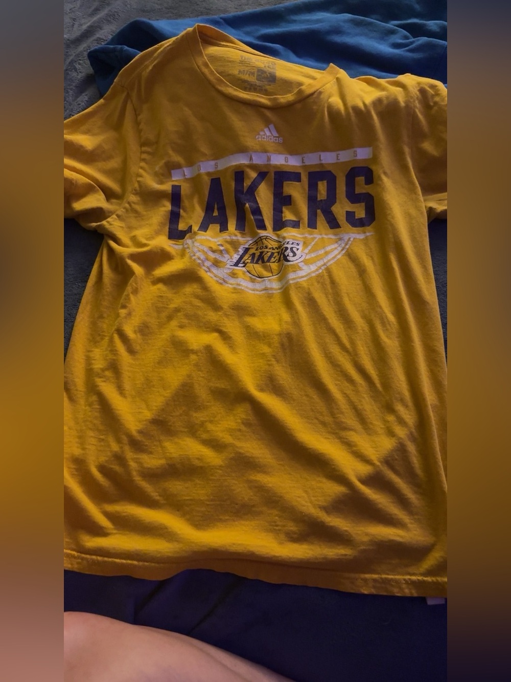 adidas Yellow & Purple Los Angeles Lakers Graphic Tee